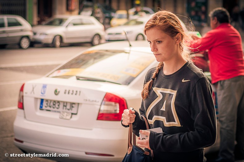 Concentrada para el entrenamiento.