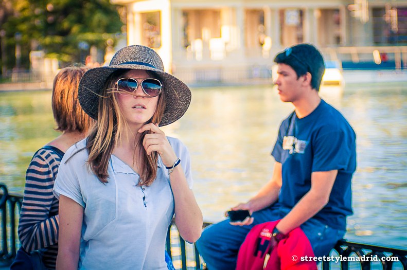 Street Style Madrid, pamela, sombrero de paja, gafas de sol