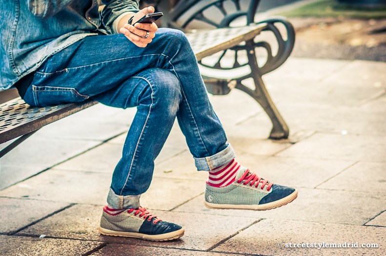 Calcetines fashion, calcetines de rayas, rayas, street style, madrid